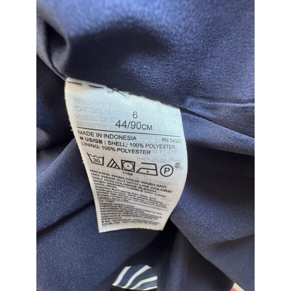 Banana Republic Strappy Handkerchief Hem Dress Midi Blue Stripe 6 - Picture 10 of 10